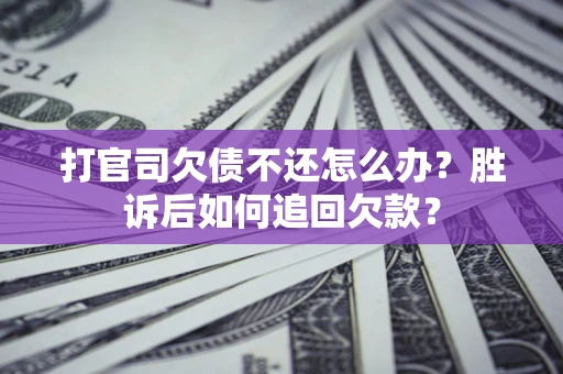 北京打官司欠债不还怎么办？胜诉后如何追回欠款？