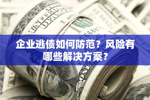 北京企业逃债如何防范？风险有哪些解决方案？