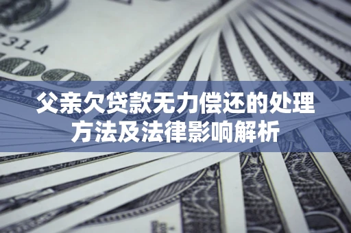 北京父亲欠贷款无力偿还的处理方法及法律影响解析